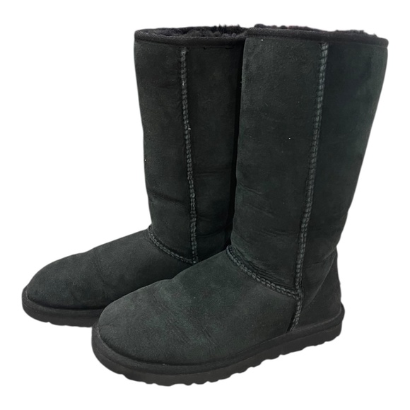UGG Womens Classic Tall II Black Boot - Picture 1 of 4